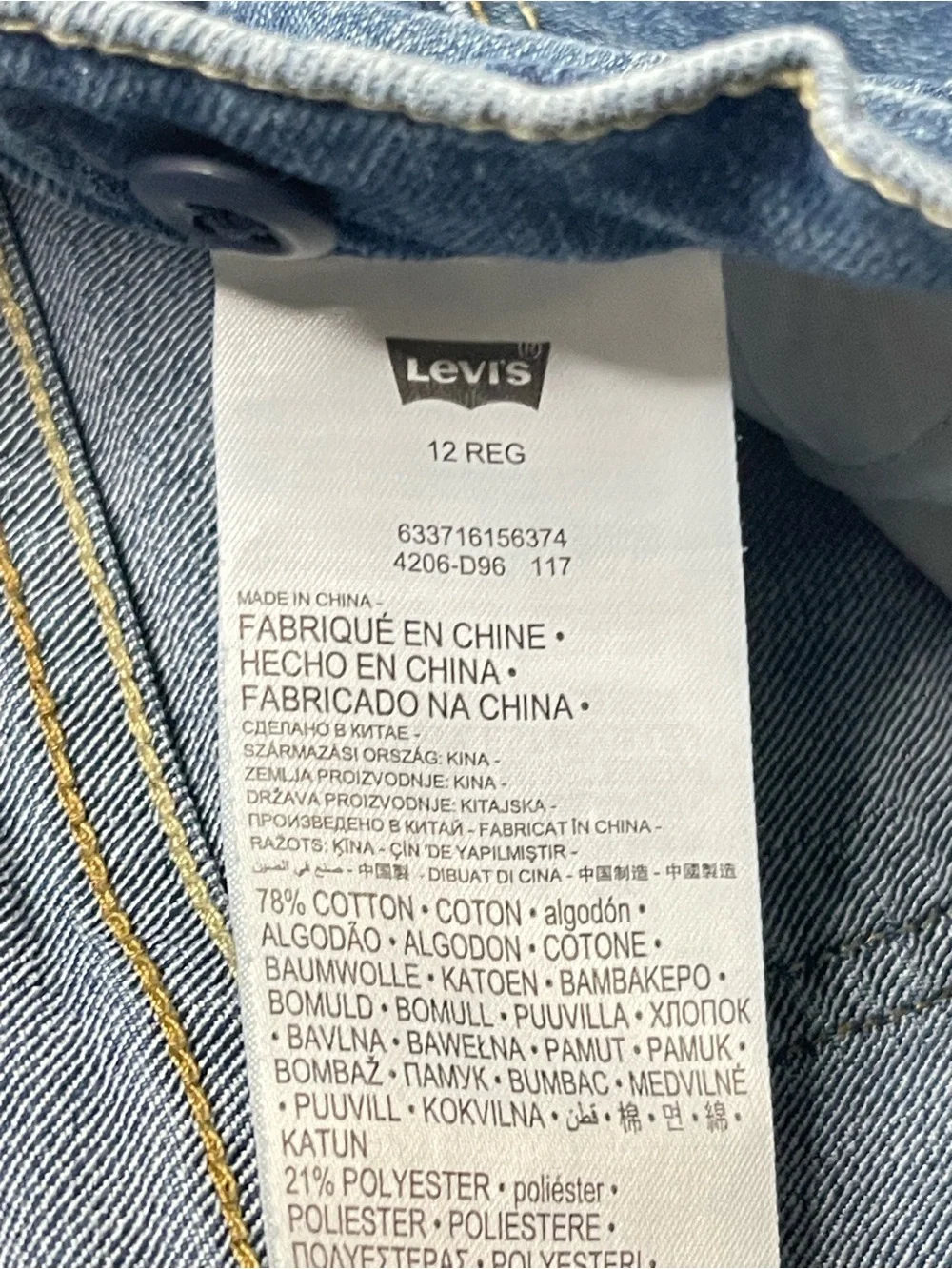 Levi's Boyfriend Distressed Medium Wash Jeans Girls Size 12 Reg